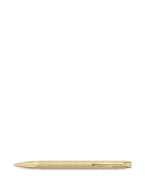 Caran d'Ache check-pattern ballpoint pen Gold CD898568