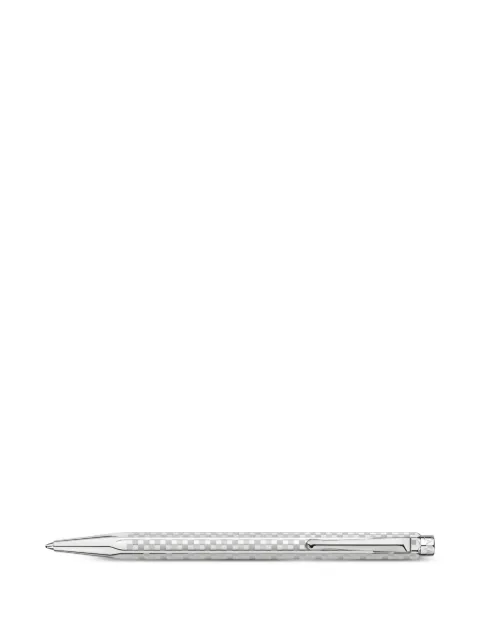 Caran d'Ache check-patterned ballpoint pen Silver CD890566