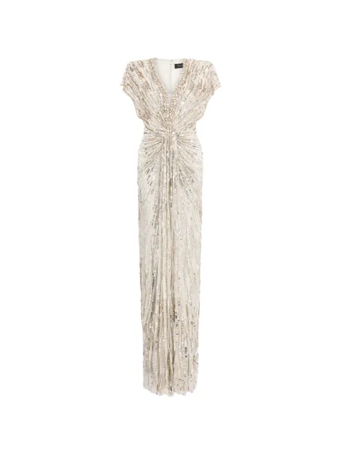 Jenny Packham Lacie maxi dress Grey JPCLS178
