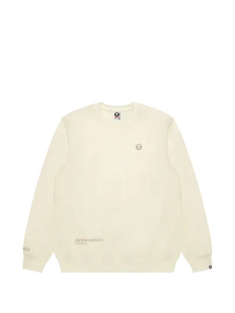 AAPE BY *A BATHING APE® Moonface logo sweatshirt Neutrals AAPSWMC348XXP