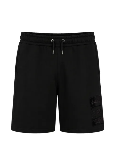 Alpha Industries logo-patch drawstring shorts Black 136360