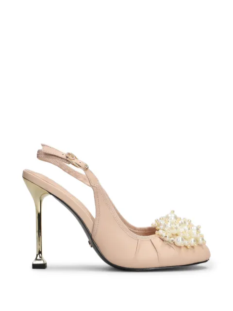 Gold & Rouge Pipoca pearls-detail embellished pumps Neutrals PIPOCA