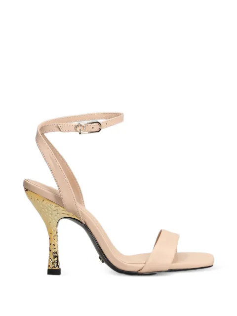 Gold & Rouge Biscuit hammered-effect stiletto sandals Neutrals BISCUIT