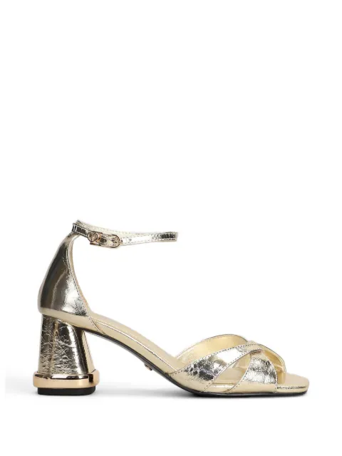 Gold & Rouge Cake metallic-effect crossover-strap sandals Gold CAKEM