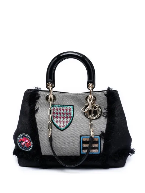 Christian Dior Pre-Owned 2015 Denim Patch D Light satchel Black GT2C4NBXHWNFPPQ2