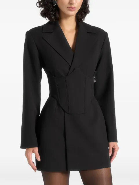 Manière De Voir Lacey tailored blazer dress with reversible corset Black WMN4340