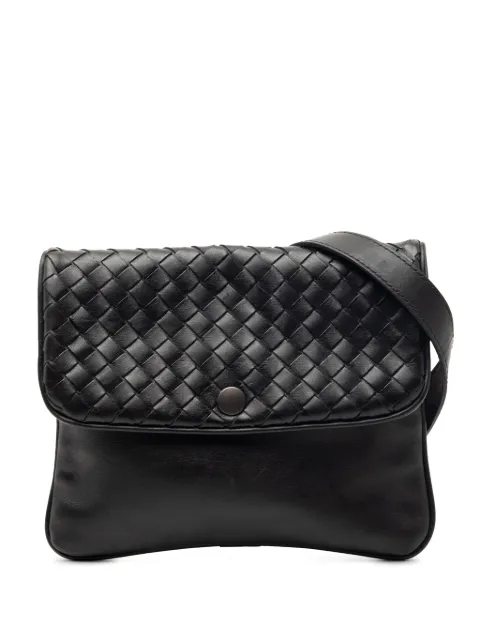 Bottega Veneta Pre-Owned 2000-2026 Intrecciato Trimmed Nappa crossbody bag Black J9K216ORHTUIRF3Q