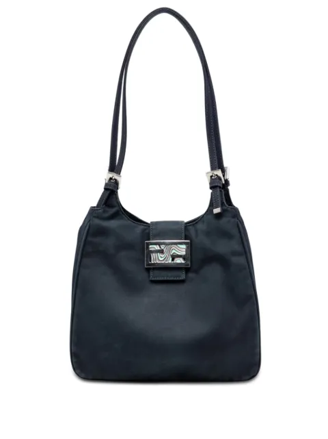 Fendi Pre-Owned 2000-2010 Canvas FF Marble shoulder bag Blue K9BMW1GCPXY361NZ