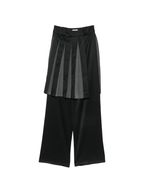Vestiaire d'un Oiseau Libre pleated panelled trousers Black PLEATBLOCKPANTS