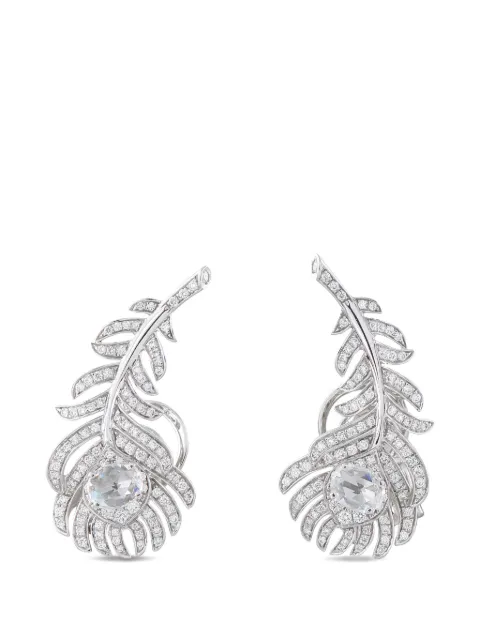 Boucheron Pre-Owned Plume de Paon diamond earrings Silver BOU10041626