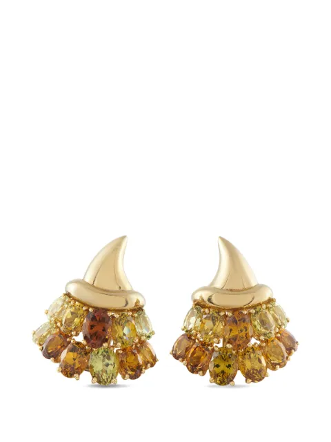 VERDURA garnet Cornucopia earrings Gold VD04042026