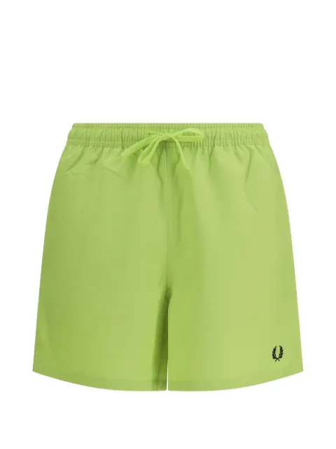 Fred Perry logo-embroidered drawstring swim shorts Green S2303