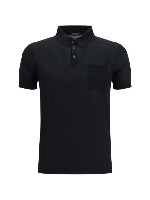 Aragona chest-pocket short-sleeve polo shirt Black U3311TF