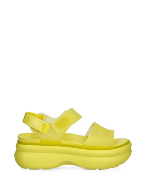 Crocs Soho Frosted Y Strap platform sandals Yellow 212651738