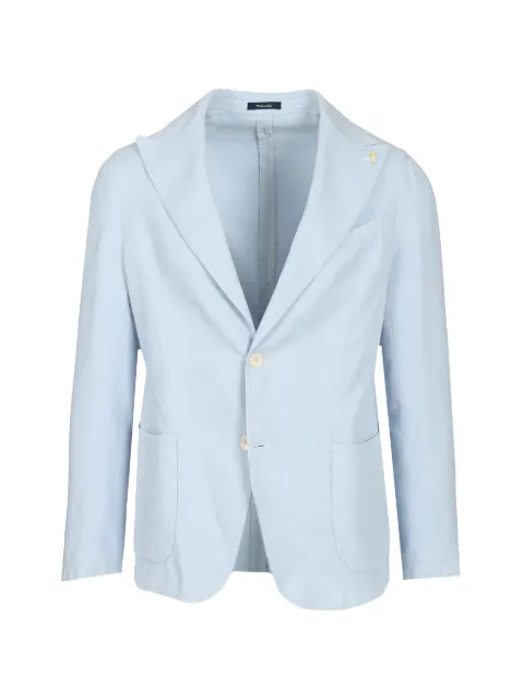 Guarinucci single-breasted patch-pocket blazer Blue PIAZZASANLUIGI