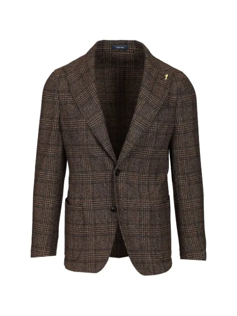 Guarinucci Prince of Wales check blazer Brown AT13774