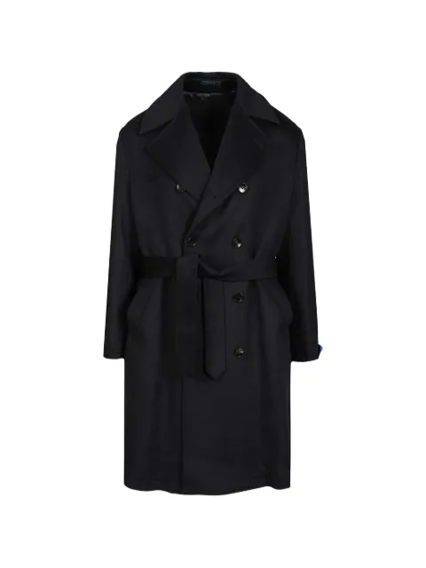 Guarinucci double-breasted belted coat Blue CN48