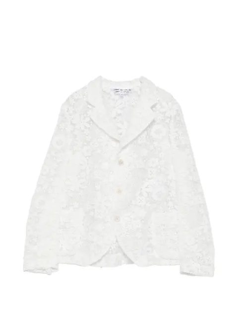 Comme Des Garçons Comme Des Garçons floral-lace blazer White RQJ035