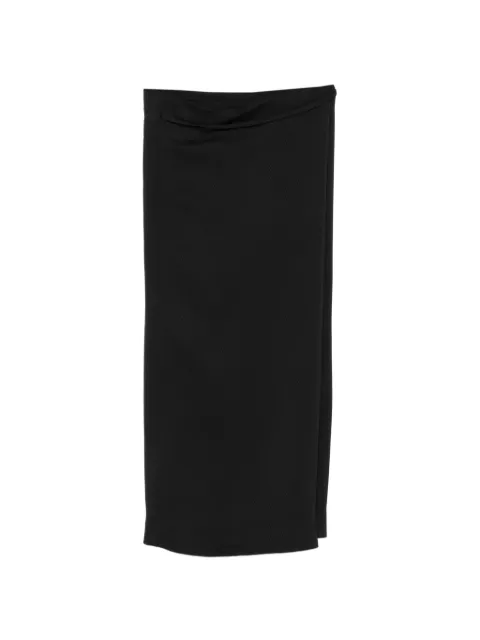 CALVIN KLEIN COLLECTION Hallie wrap-style straight midi skirt Black VY00707