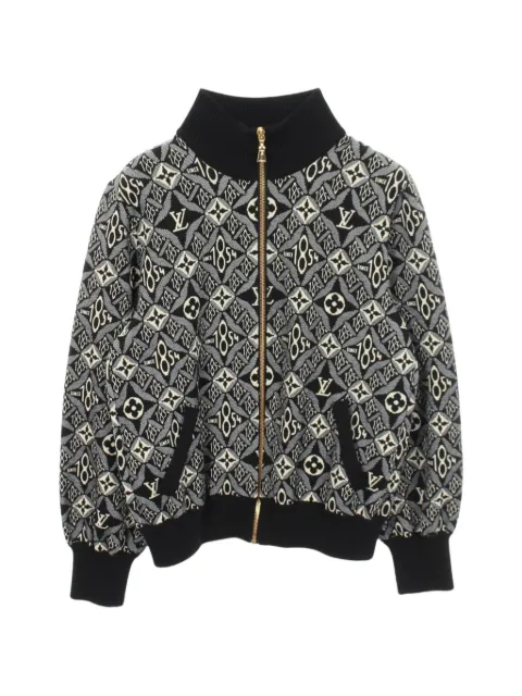 Louis Vuitton Pre-Owned Since 1854 pattern knit jacket Black 1065322