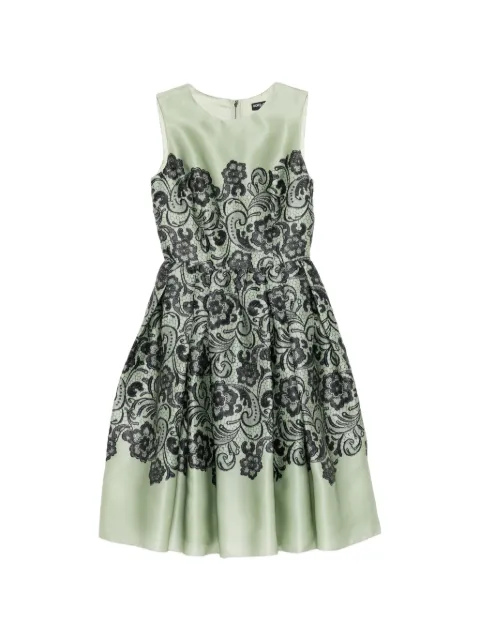 Dolce & Gabbana Pre-Owned floral lace-printed midi dress Green CSVM9188