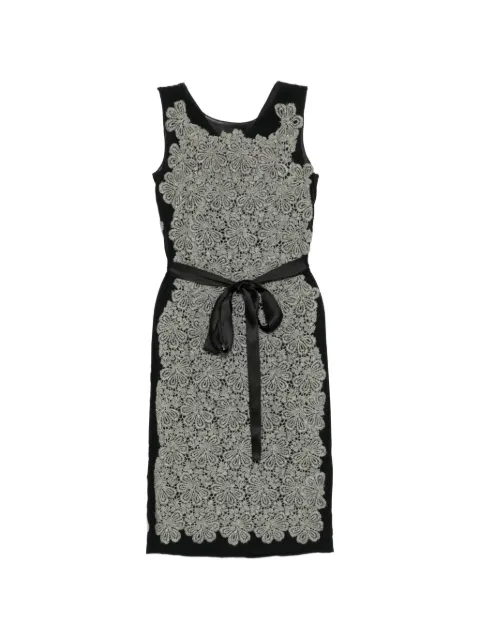 Dolce & Gabbana Pre-Owned floral-lace midi dress Grey CSVM9187