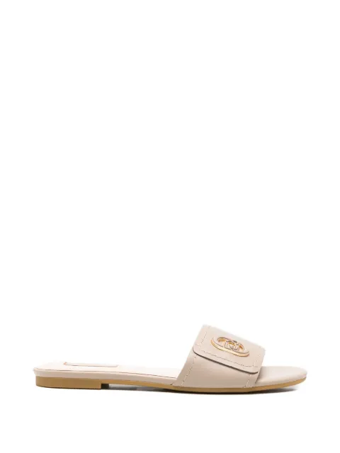 LIU JO Sandy logo-plaque sandals Neutrals SA6127P0102