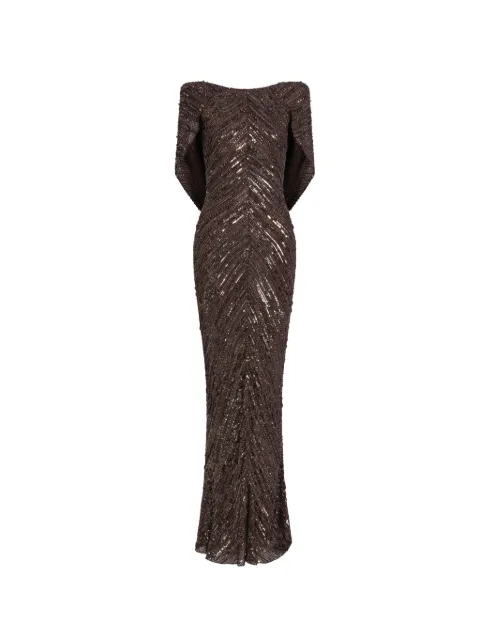 Jenny Packham Sakari gown Brown ZED113L