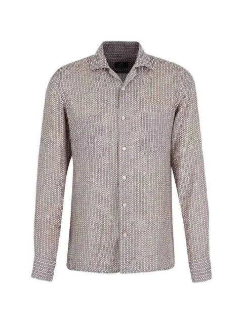 Luigi Borrelli floral-print shirt Brown GOLFOLT11021