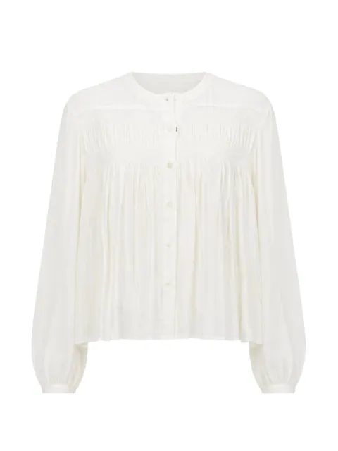 I Love Binetti smocked-gathered blouse White TP1788LUNA