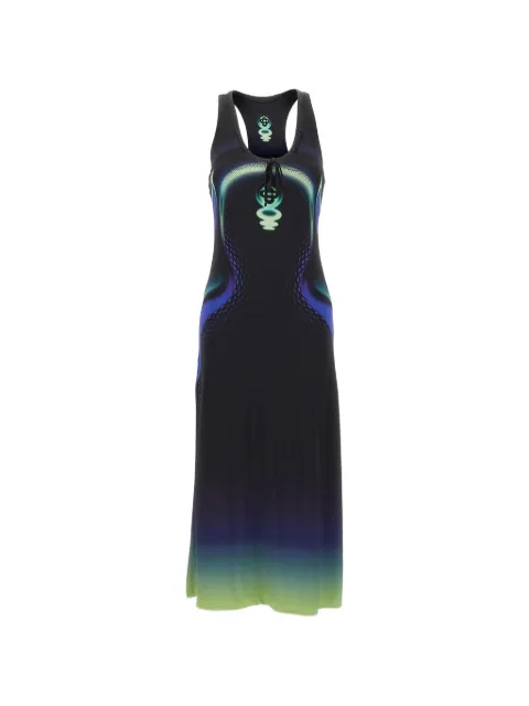 Casablanca Sporchid Slinky midi dress Black WSS26JDR01501