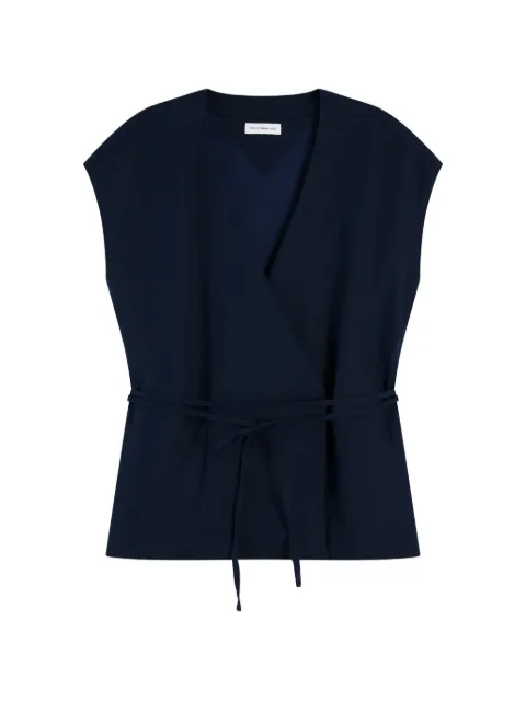 Tommy Hilfiger wrap-style belted waistcoat Blue WW0WW50104