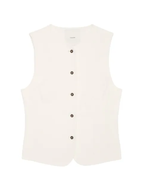 Calvin Klein button-up waistcoat White LV044G414GYAS