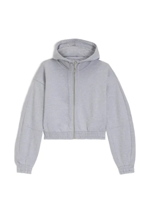HUGO cropped zip-up hoodie Grey 50563749