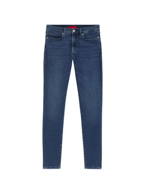 HUGO logo-patch skinny jeans Blue 50522418