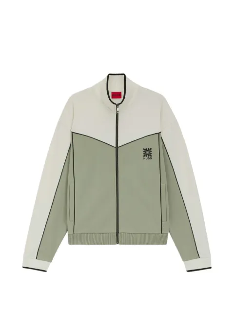 HUGO colour-block zip-up sweatshirt Green 50556587