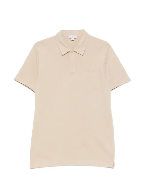 Sunspel patch-pocket polo shirt Neutrals MPOL1026