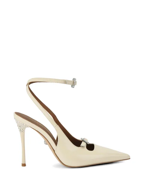 Kurt Geiger London crystal-embellished buckle-fastening pumps Neutrals 5850241309