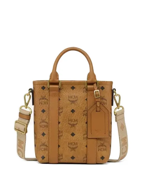 MCM Visetos logo-print tote bag Neutrals MMTGSTA01CO001