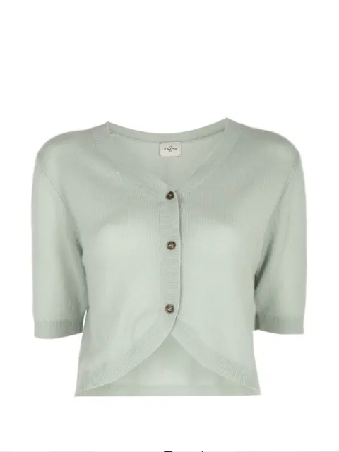 Le Kasha Fano cropped short-sleeve cardigan Green FANO000