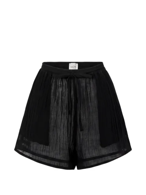 Le Kasha Tabag drawstring linen shorts Black TABAG00