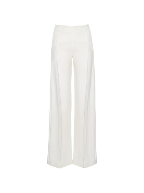 HAMZA Karol lace-panel trousers White KAROLSHEERLACEPANTS