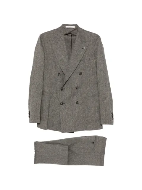 Tagliatore double-breasted peaked-lapel suit Grey 2SMC20K01610093
