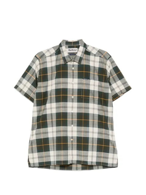 Barbour tartan-pattern short-sleeve shirt Green MSH5300TN51