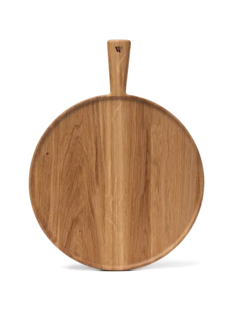 woodsea logo-engraved circular serving board Brown 4779039792328