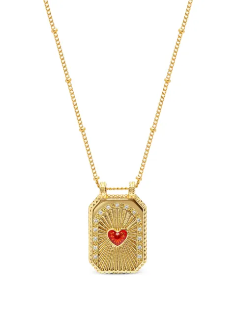 Nialaya Jewelry heart-cut pendant necklace Gold WNECK340