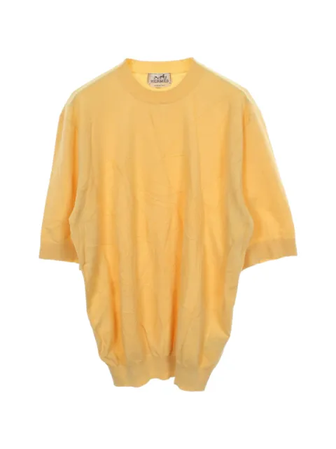 Hermès Pre-Owned Selles en Fragments short-sleeve T-shirt Yellow 1060524