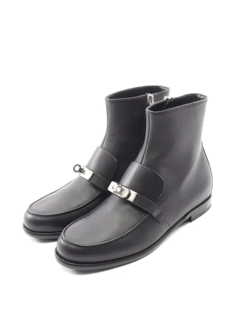 Hermès Pre-Owned Kelly buckled boots Black 1065586