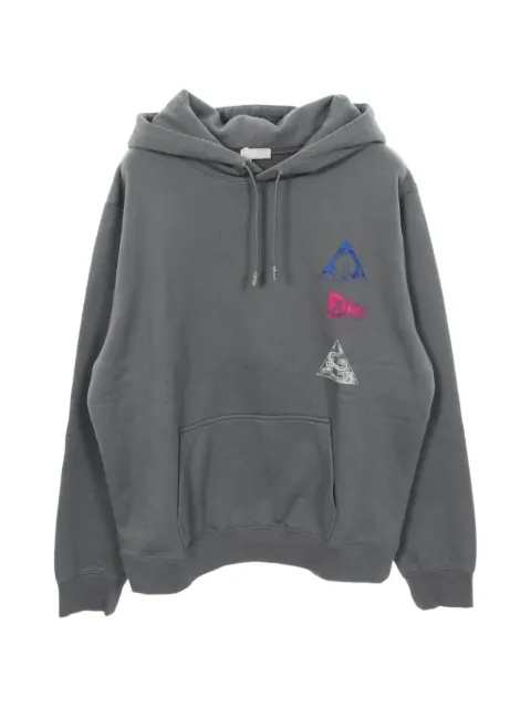 Christian Dior Pre-Owned 2010s graphic-print hoodie Grey 1062555