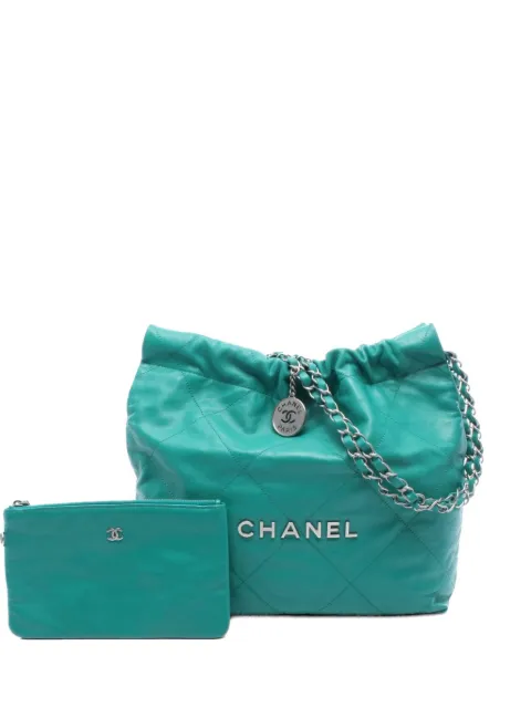 CHANEL Pre-Owned 2021s Chanel 22 quilted shoulder bag Green 1067545HGHEJ905